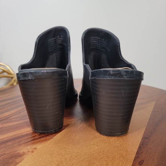 Zigisoho Maureen Black Mules Women's Size 7 Western Booties Vegan Leather - Picture 5 of 16